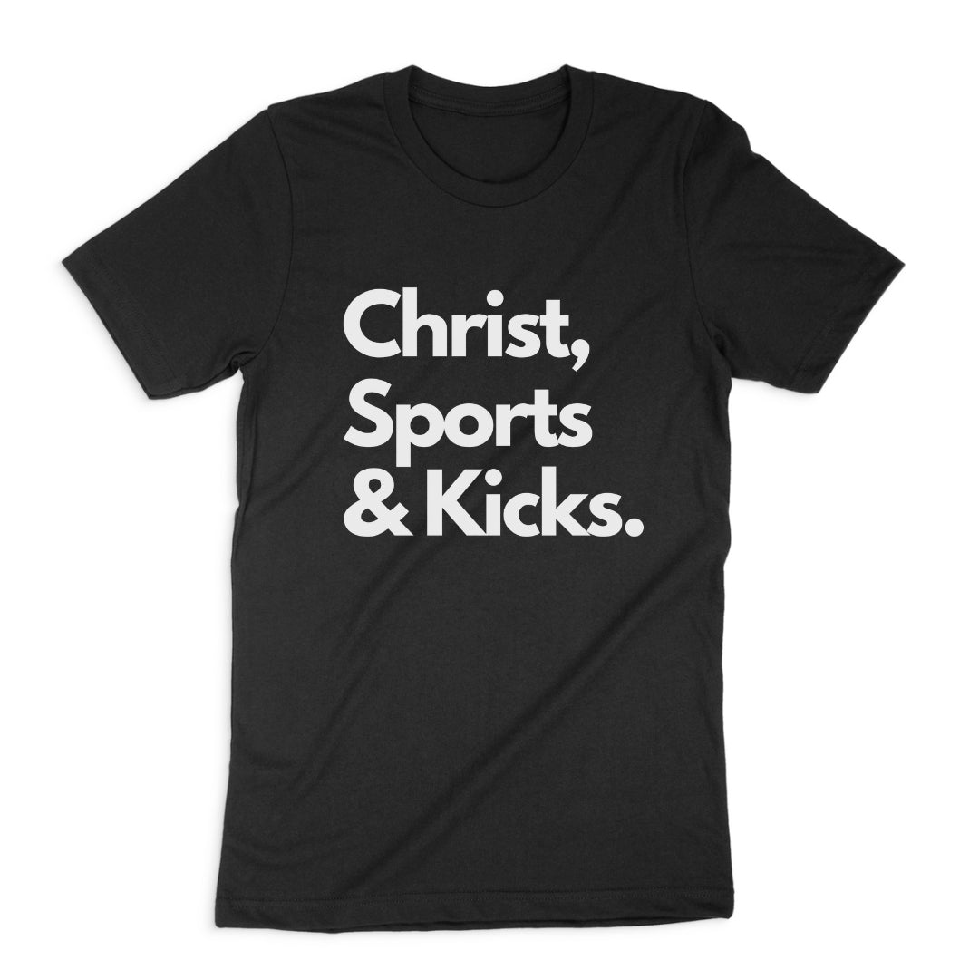 "Christ, Sports & Kicks" Black - The Crown Him Brand