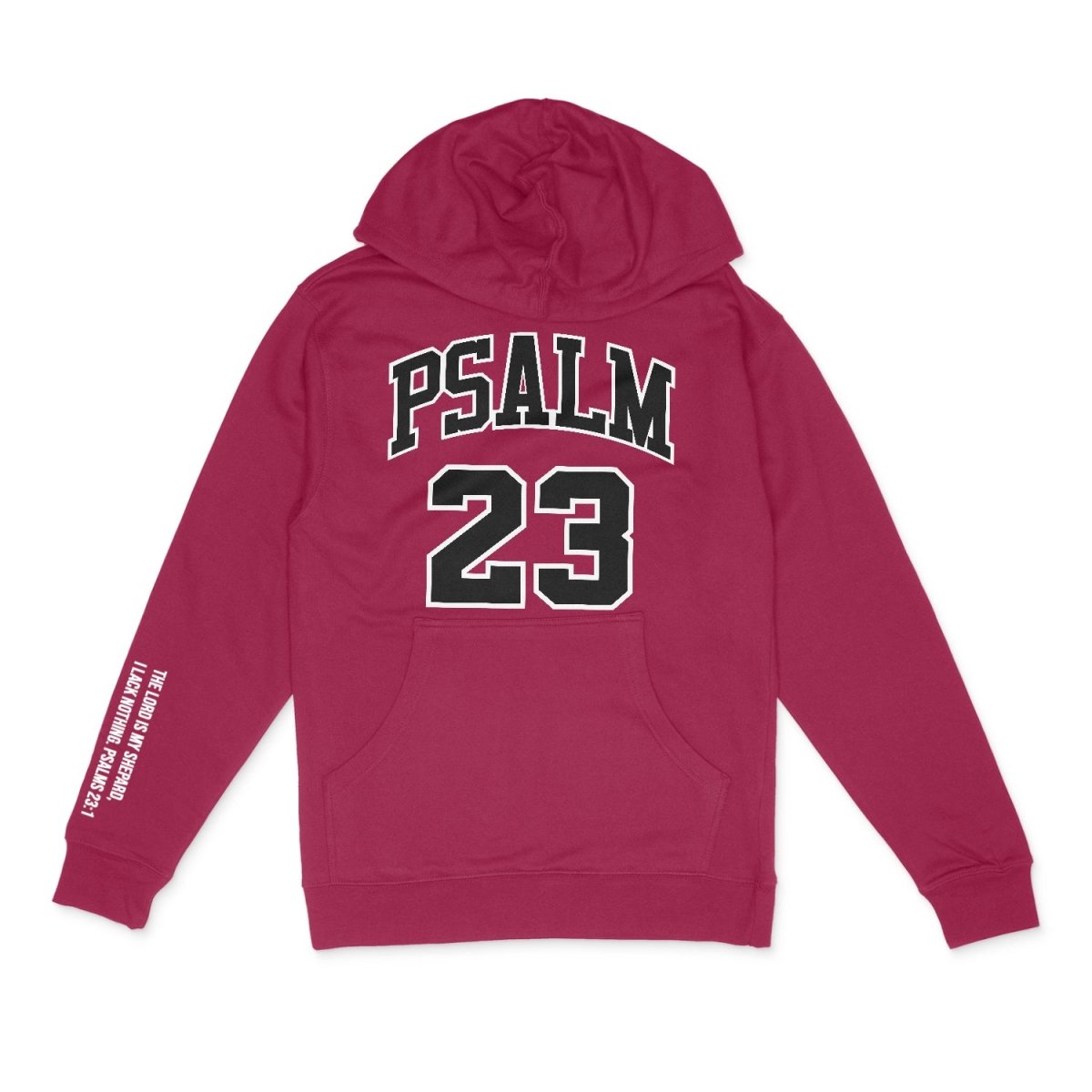 "Psalm 23" Hoodie (Red) - The Crown Him Brand